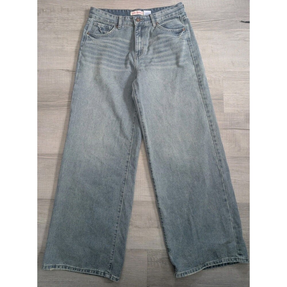 Lilac Sunset High Rise Y2K Baggy Streetwear Jeans Distressed Women's Sz 13 Wide